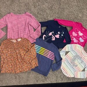 Girls bundle of 7 long sleeve shirts - perfect Fall Bundle! Size 6
